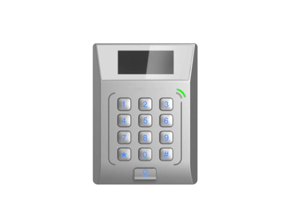 DS-K1T802M LCD Display Screen Standalone Access Control Terminal, Built-in EM card reading module, Max. 3,000 carHACC No., and Max. 10,000 access control events recorHACC, TCP/IP, 12 Keys keyboard and doorbell