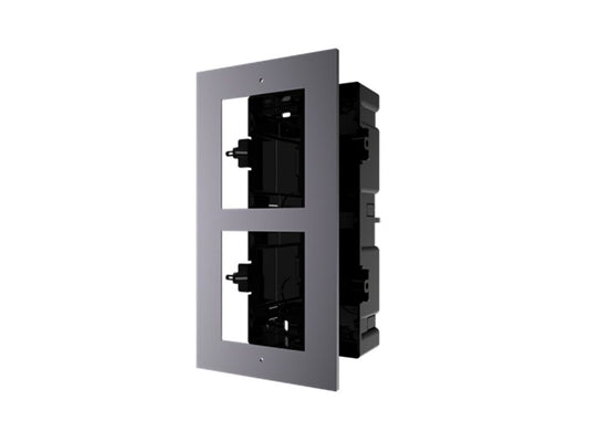 DS-KD-ACF2/Plastic 2 module accessories ,  used for Flush mounting ,  includes a plastic flush mouting box 2 module, a front panel for 2 module and some other necessary accessories .