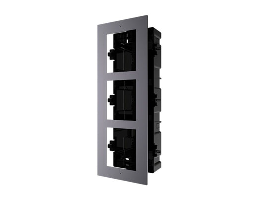 DS-KD-ACF3/Plastic 3 module accessories ,  used for Flush mounting ,  includes a plastic flush mouting box for 3 module, a front panel for  3 module and some other necessary accessories .