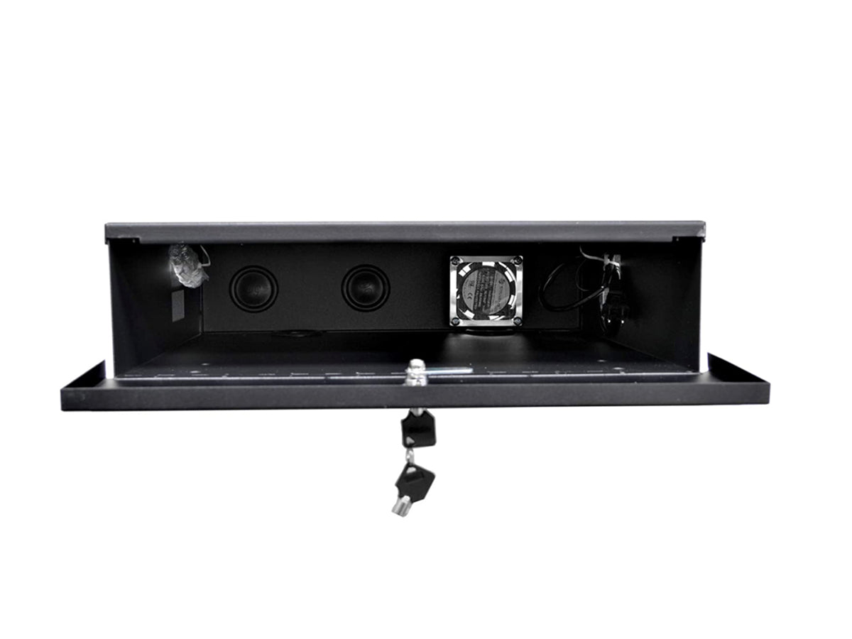 LB-18185 DVR Lock Box, All Steel Casing with Built-In Fan, (2) keys: 18"x18"x5"