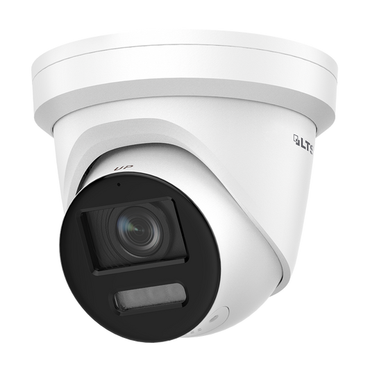 LTCMIP3C82W-28MDAL, Platinum, IP, 8MP, 1/1.2" Sensor, 2.8mm, True WDR 130dB, Built-in Microphone, DC 12V/PoE, Active Deterrence, Color 24/7, MD 2.0 - Human and Vehicle Detection