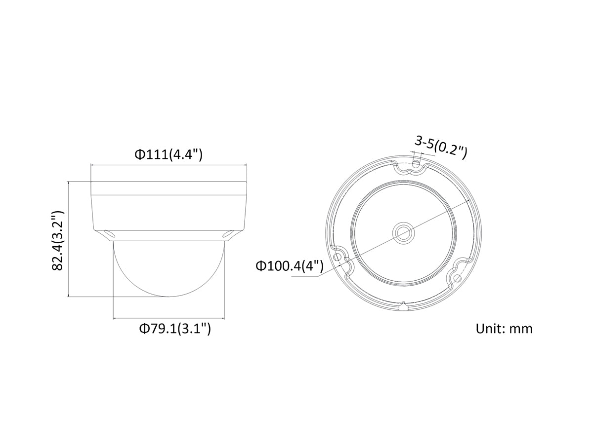 THK-NC324G2-TD28 4MP WDR Accusense Dome, H.265+ Fixed lens (2.8mm), 4MP/30fps, 1080p/30fps, 0.01lux/F1.2, CMOS, IR (90ft), IP67, PoE, Vandal Proof, 3D DNR, BLC, 120dB WDR, 3 Axis, Built-in micro SD/SDHC/SDXC card slot 128GB