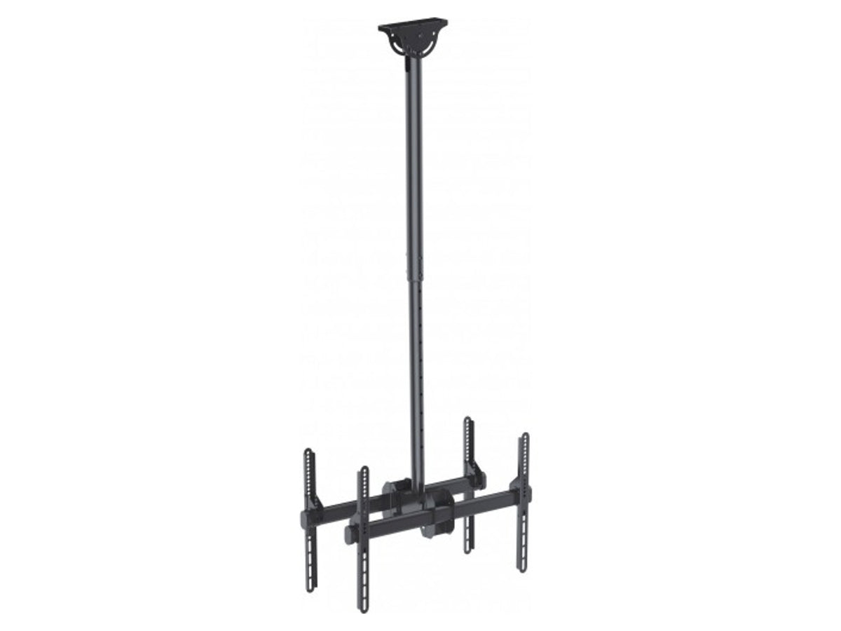 PT-PB05 37"-70" Flat Panel Ceiling Mounts ( LED/ LCD TVs) Back-to-Back Flat Panel Ceiling Mounts +5°~ -20° tilt; +180°~ -180° swivel; +3°~ -3° Level Adjustment 90Lbs x 2