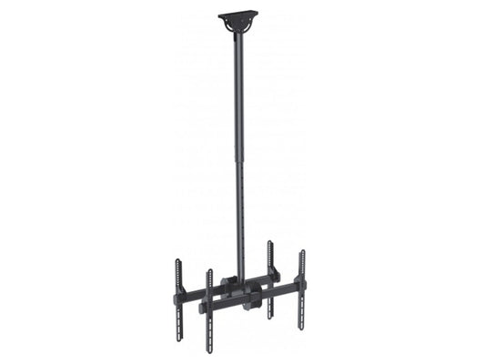 PT-PB05 37"-70" Flat Panel Ceiling Mounts ( LED/ LCD TVs) Back-to-Back Flat Panel Ceiling Mounts +5°~ -20° tilt; +180°~ -180° swivel; +3°~ -3° Level Adjustment 90Lbs x 2