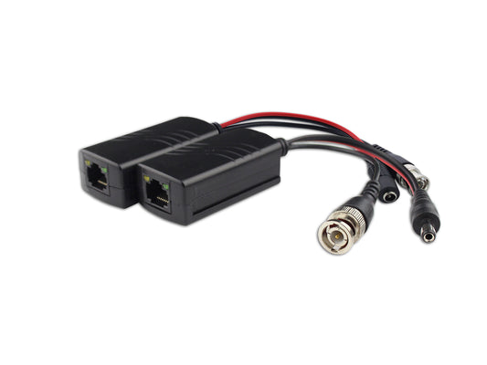 PT-VBP-505P HD Video Balun -  All in One, Attachable Video & Power in one cable Transmitter & Receiver. 12V/24V DC/AC (1 pair)