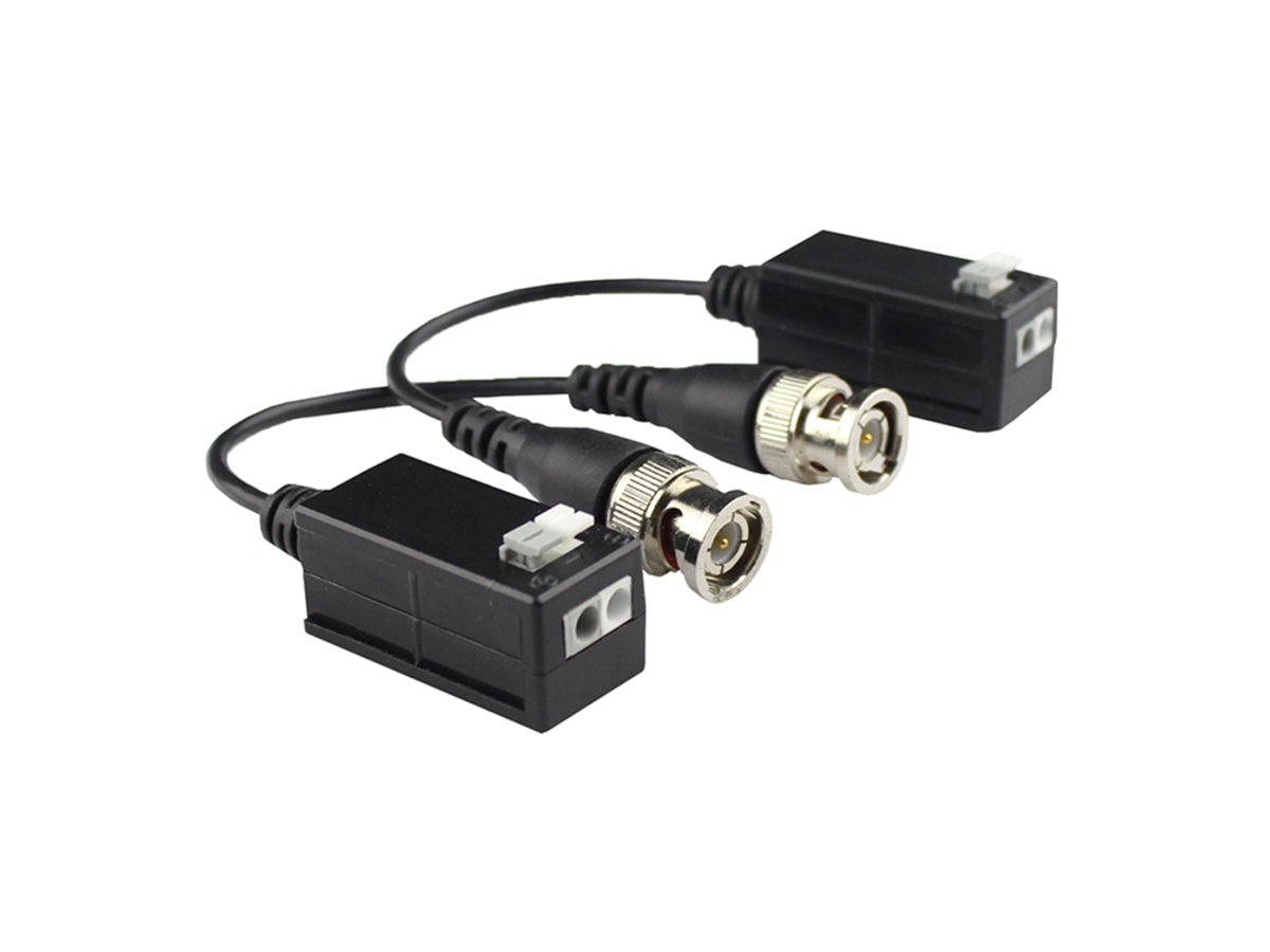 PT-VBT-808P 8MP Hybrid Stackable 1CH PASSIVE HD Video Balun  ( Ex-SDI, HD-TVI , AHD & HD-CVI,  With pigtail - Pair (2pcs)