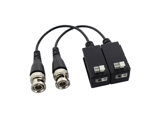 PT-VBT-808P 8MP Hybrid Stackable 1CH PASSIVE HD Video Balun  ( Ex-SDI, HD-TVI , AHD & HD-CVI,  With pigtail - Pair (2pcs)