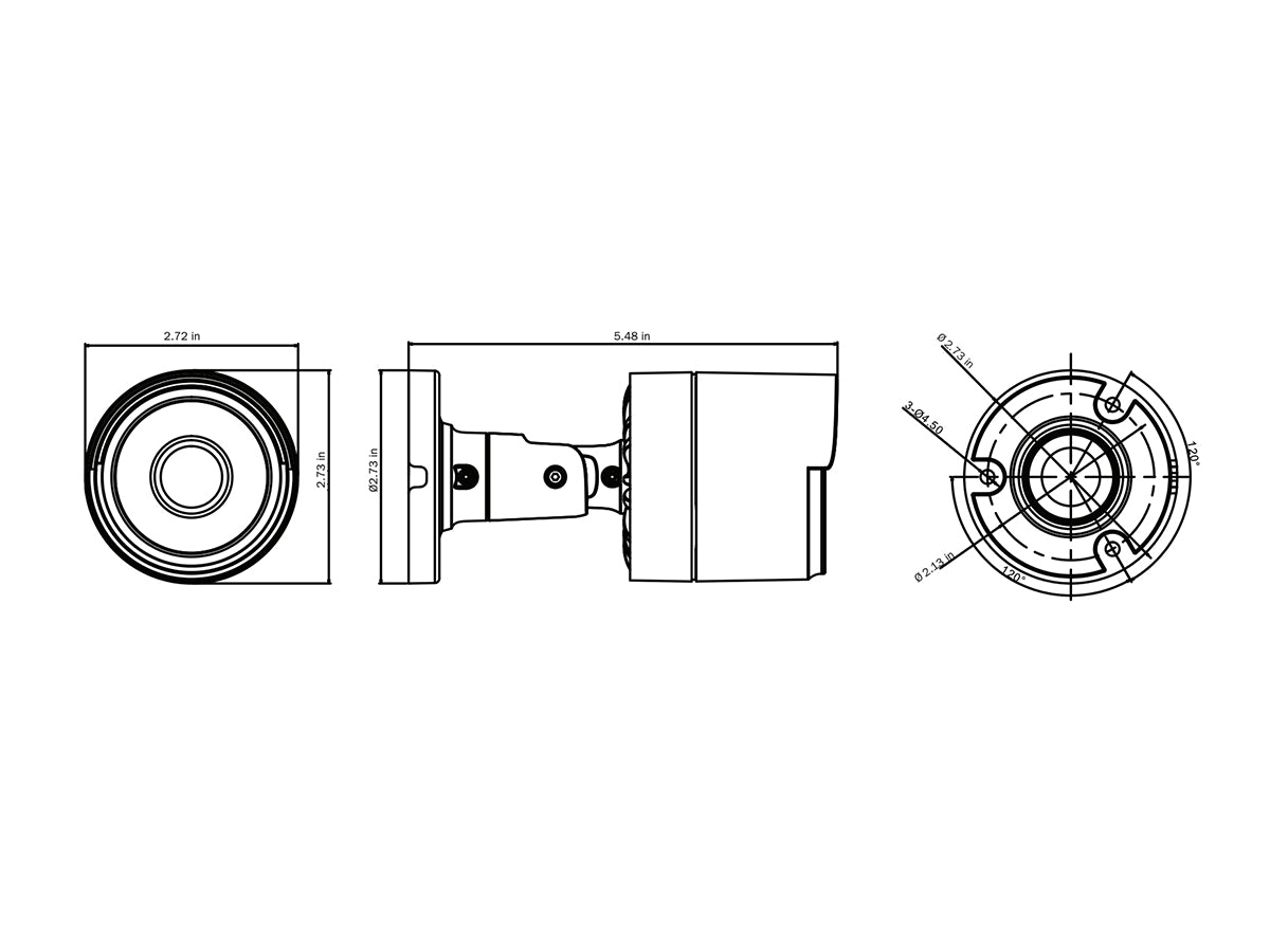 TA-B8TVF6TQ2 Bullet - 4K(8MP), 4-in-1, 3.6mm Lens, H.FOV 85 Degrees , 18Pcs SMD IR, 60ft, TDN, DWDR, DC12V