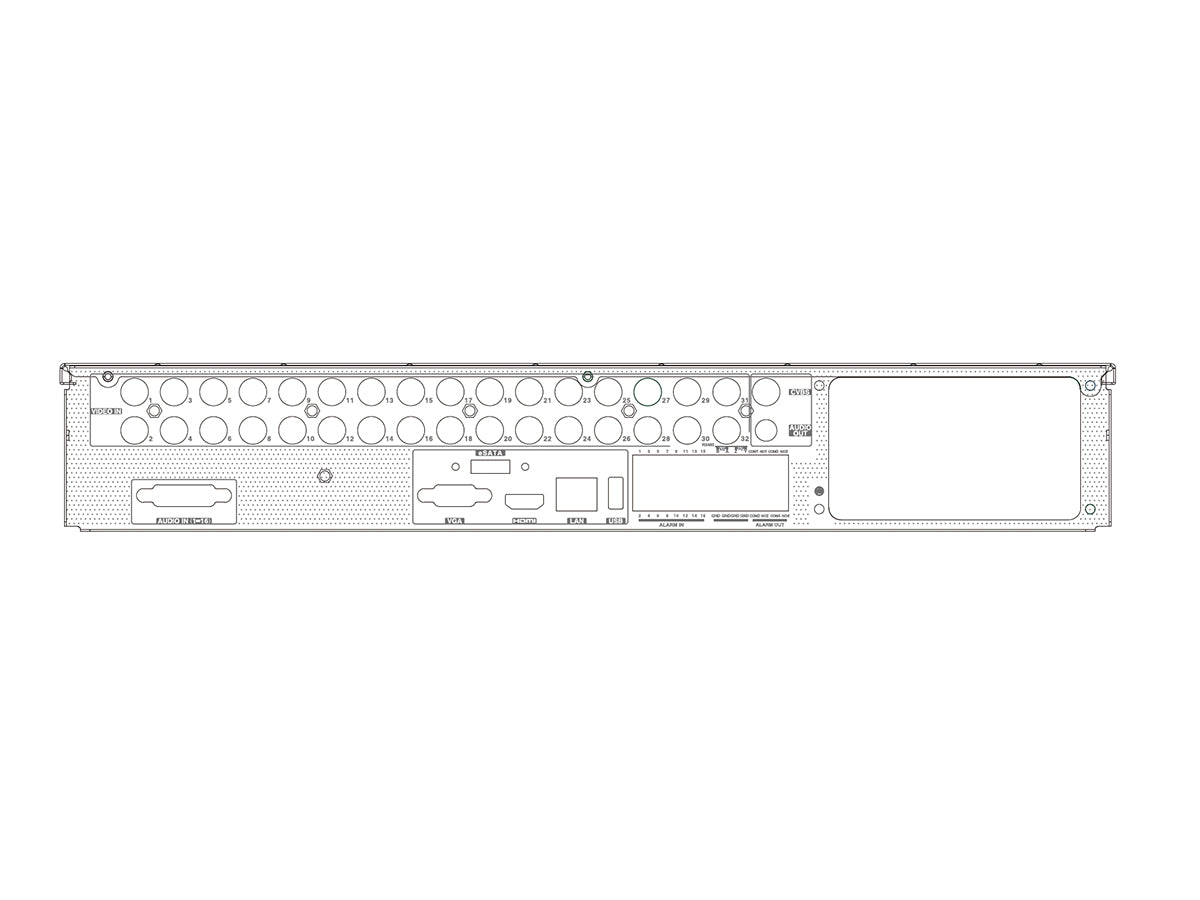 TD-5328P-N 32CH HD A, 8CH Bonus 5MP IP @30fps, 5MP Lite@10FPS, HDMI/VGA/CVBS,  16CH PLAYBACK, ALARM, AUDIO, 4SATA, 1ESATA, AOC