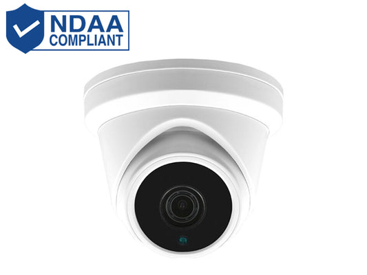 TI-NC408-2XDA-36 4K(8MP) Turret Dome, 3.6mm  Fixed Lens, Sony CMOS,  H.264/H.265. Color;  0,01lux@F1.2  Day/Night ( 0Lux IR on), AWB,BLC, HLC, 2D/3D-DNR,Shutter, IR-CUT, DWDR, Defogging, PoE, Built-in Mic