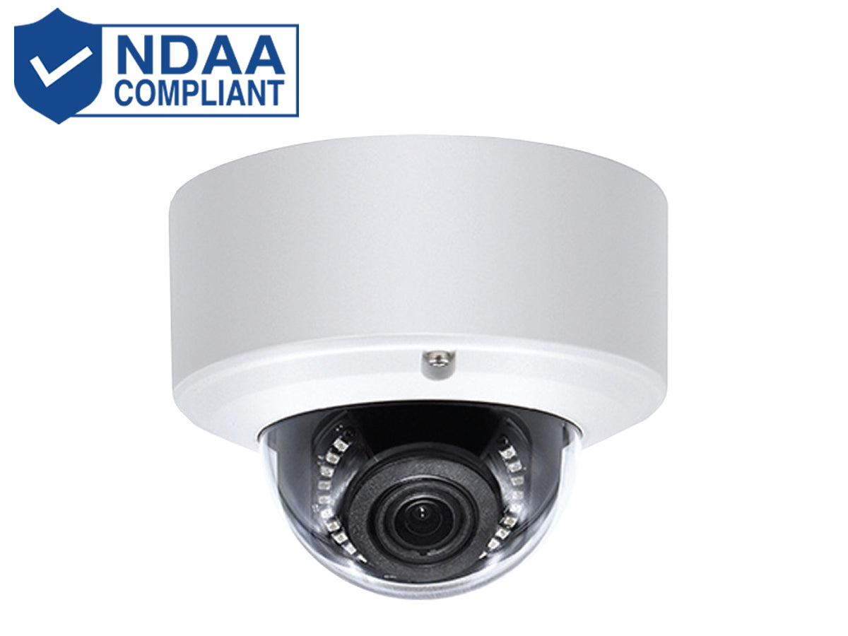TI-NC408-VDZ 4K(8MP) Vandal Dome, 3.3~12mm  Motorized Vari-focal Lens, 1/2.5" Sony CMOS,  H.264/H.265. Color;  0 lux with IR, Day/Night, AWB/MWB,BLC, HLC, 2D/3D-DNR,Shutter, IR-CUT, D-WDR, Defogging, PoE