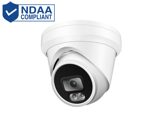 TI-NC416-XDA-28 6 MP NDAA COMPLIANT IP DOME CAMERA, Human Body & Vehicle Detection, 90' IR, PoE, 2.8mm Fixed, Built in MIC / SD Card Slot/ Reset Button