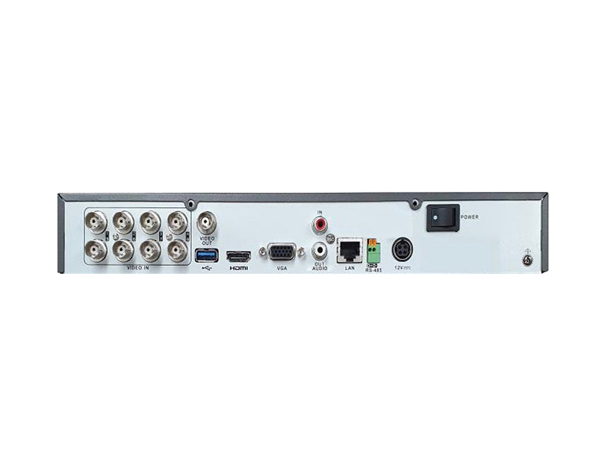 UK-WMQHD08-H 8 CHANNEL DVR, TVI/AHD/ CVI/ CVBS 4MP/ 1080p / 720p/ 960H DUAL STREAM + 4K HD Display, 2Way Audio, Remote monitoring, Supports Up to 10TB HDD