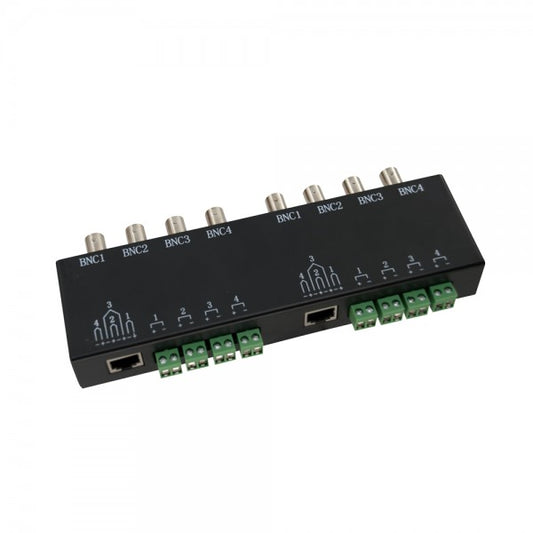 A2808 Connectors and Adapters, 8x BNC To 2x RJ45 Transceiver/Receiver Video Converter, 1000FT Transfer Distance