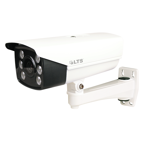 LT-LPR100, Platinum HD-TVI VF Motorized Lens Bullet License Plate Camera, 1.3MP, 6-22mm, 6 Giant Flux LED