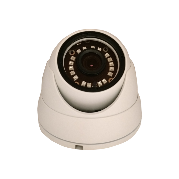 TVI-20NDG/W-T Dome-Turret Cameras, 1/3" TVI 2.0 Megapixel CMOS, 3.6mm 3.0 Megapixel HD Lens, 1920*1080p, 18pcs IR LEDs with Obscure Glass, Up to 120ft, IP66 Weather Proof, Grey Metallic and White, DC 12V, Wall/ Ceiling Mountable