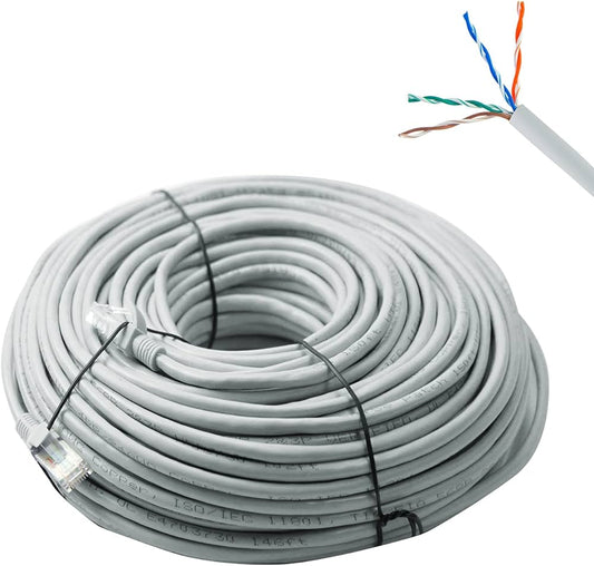 CB5E50G Wiring, 50FT CAT5e UTP Pre-made Patch Cable, Grey Color
