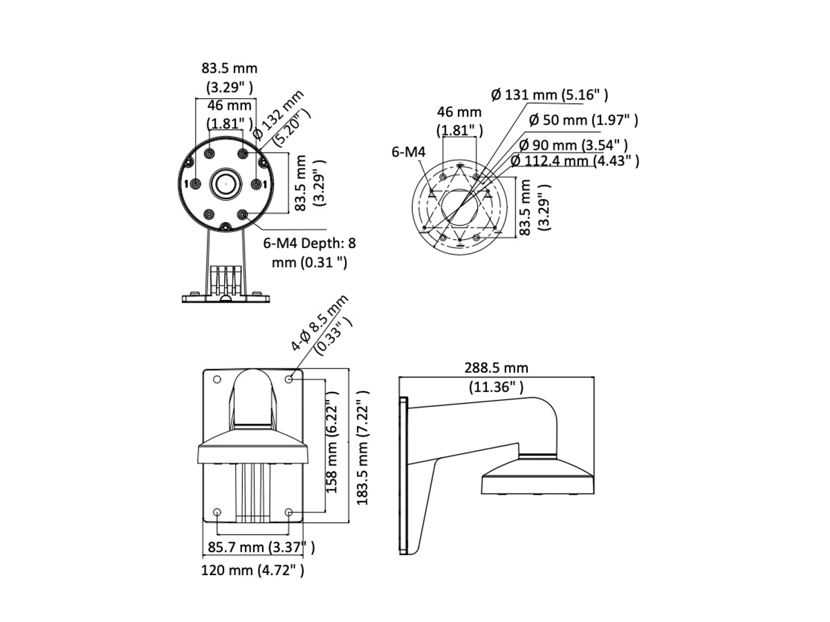 DS-1273ZJ-130-TRL Wall Mount Bracket