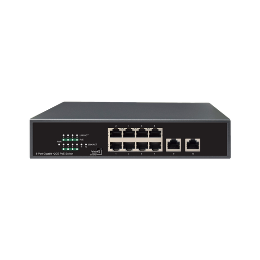 IV-NT10POE-GT 10-Port Gigabyte PoE Switch, NDAA Compliant
