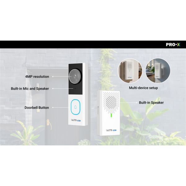 LXDB4I-WIFIKT, 4 MP Video Doorbell Kit