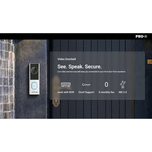 LXDB4I-WIFIKT, 4 MP Video Doorbell Kit