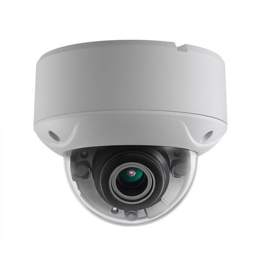 TAAC-HAC318D-OD4Z Dome-Turret Cameras, 8.29 Megapixel CMOS, 4 in 1 (TVI/CVI-8MP, AHD-5MP), 2.7~13.5mm Motorized Lens, 3840*2160, EXIR Smart LEDs, Up to 198ft, DWDR, BLC, IP67, White,  9VDC to 15VDC