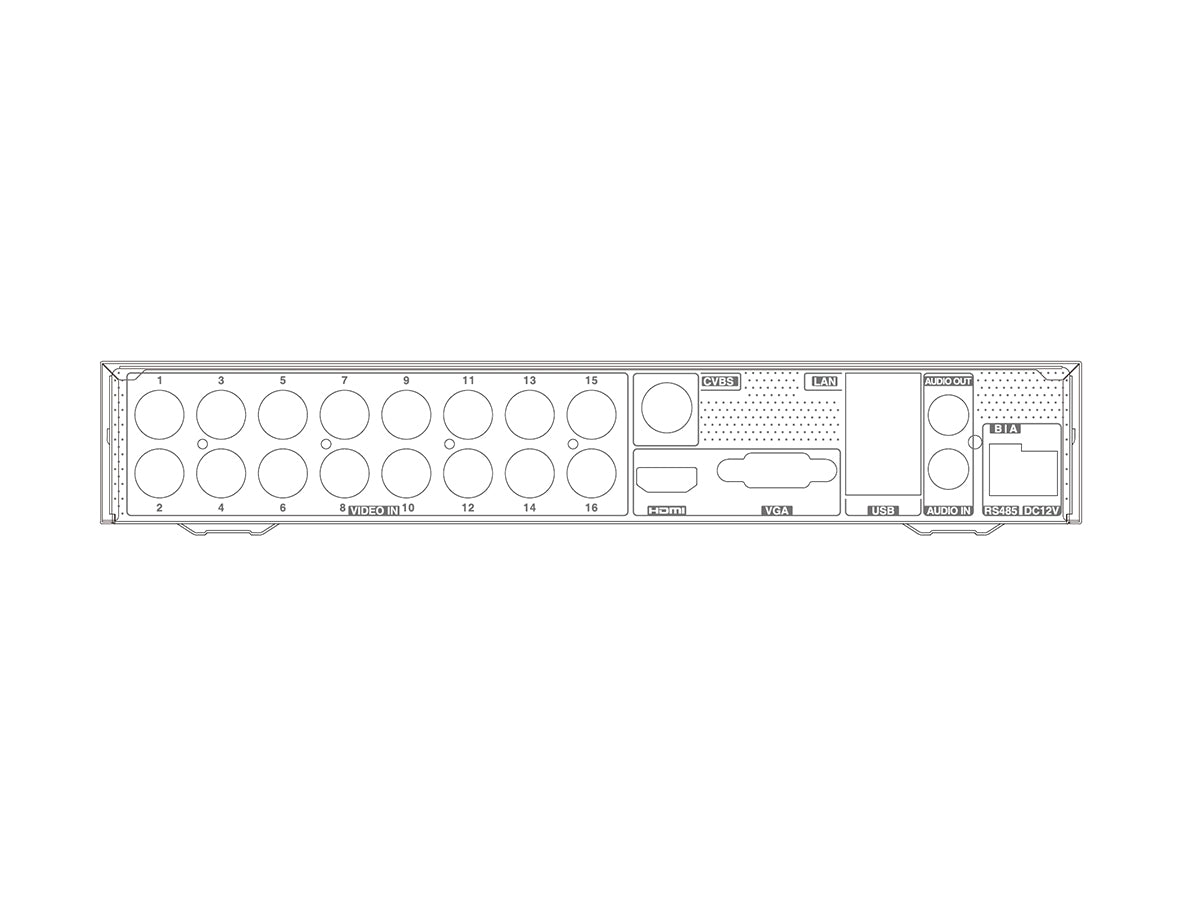 TD-2168P-N2 NDAA Compliant 16CH HD DVR, 8CH Bonus 5MP IP @30fps, 5MP Lite@10FPS, HDMI/VGA/CVBS,  16CH PLAYBACK,  1SATA, AOC
