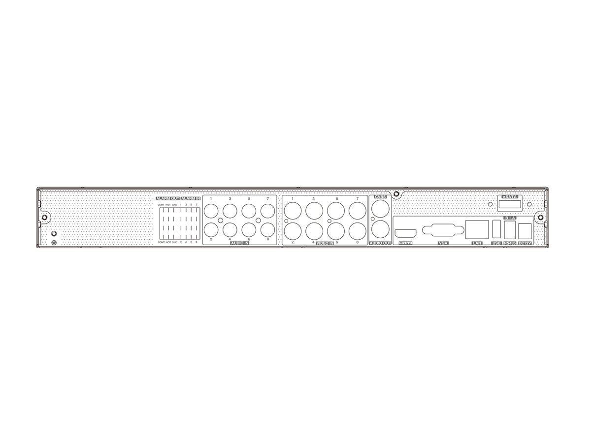 TD-8088P-N2 NDAA Compliant 8CH HD DVR (4K), 8CH Bonus 4K IP @30fps, 4K@7FPS, 4K Lite@15FPS, 5MP@12FPS, 4K HDMI/VGA/CVBS, 2SATA, 1ESATA, AOC