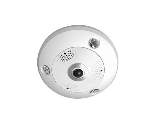 THK-NCA12E-FEA 1/1.7” progressive scan CMOS, H.265, 12MP (Max 4000 x 3000)@20fps, 2mm Fix Lens, 360°view angle, Multiple viewing modes, WDR, Multiple ePTZ streams with preset and patrol functions, Ceiling, Wall or Table mount modes, Up to 45ft IR range
