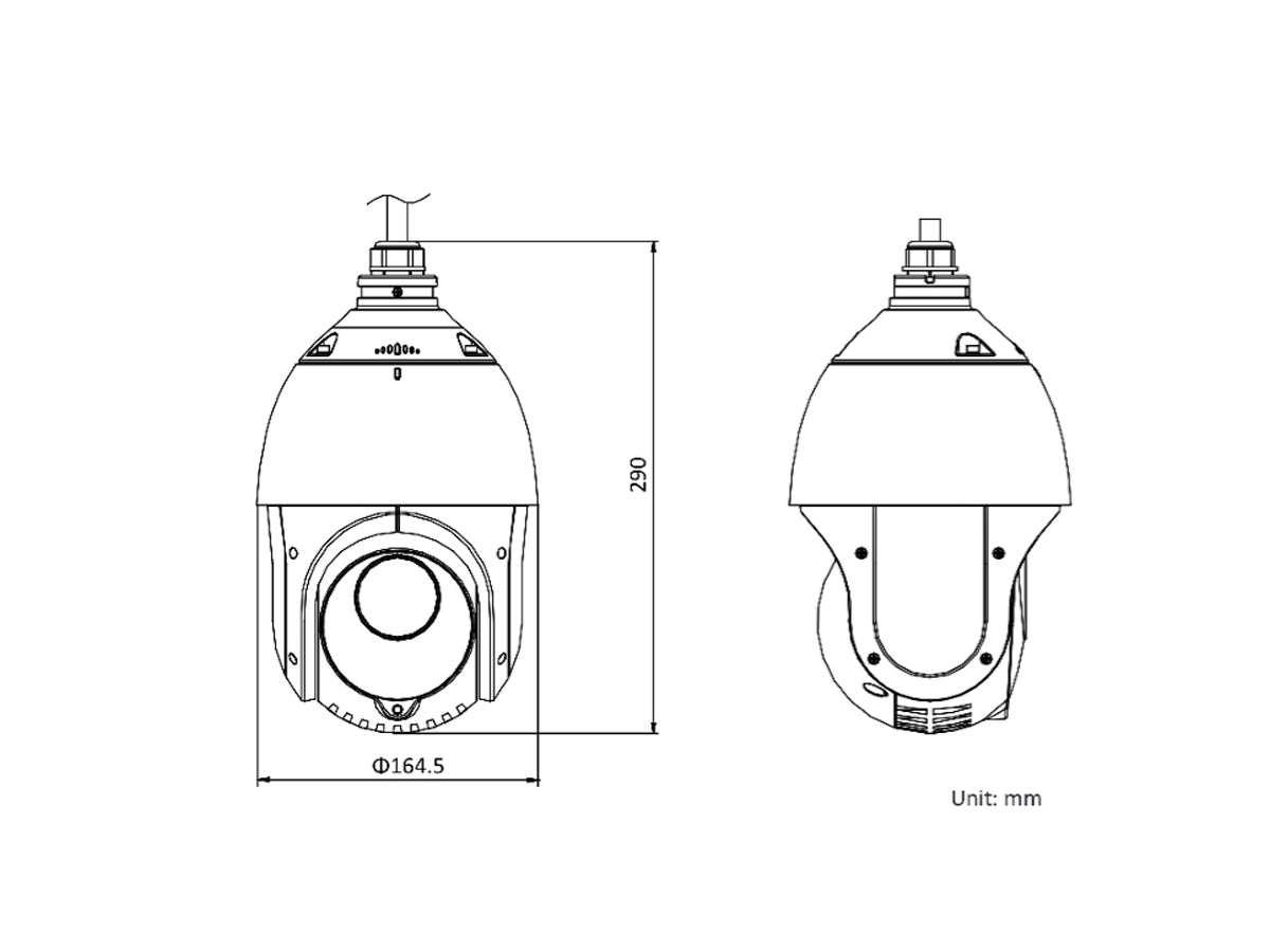 THK-NP112-IR/25X 2MP 25X Network IR PTZ Camera (4.8~120mm)
1/2.8" Progressive Scan CMOS, 25X Optical, 330Ft IR, TDN, 3D DNR, WDR, HLC, BLC, Defog, EIS, Regional Exposure, Regional Focus, 12VDC, PoE+ (802.3 at, Class4), H.265+/H.265