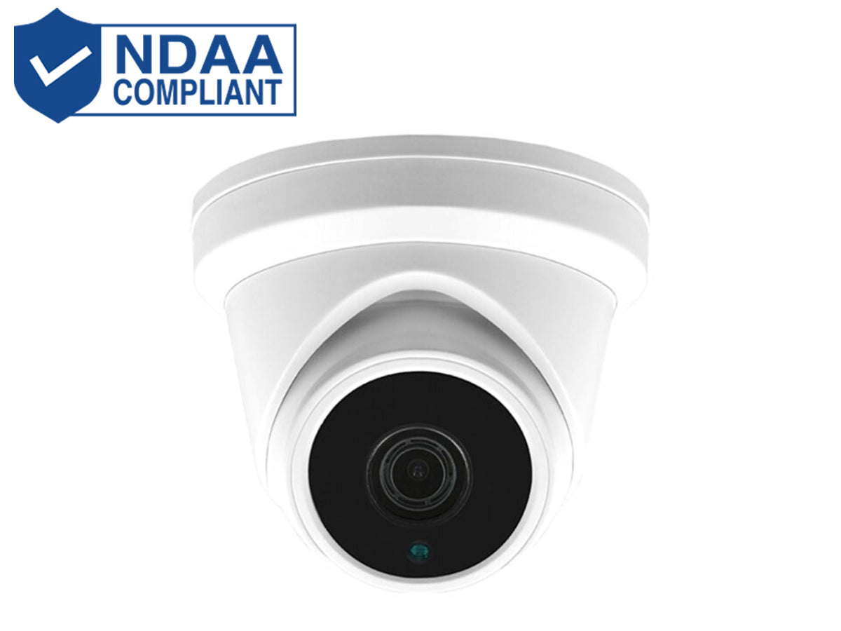 TI-NC408-2XDA-36 4K(8MP) Turret Dome, 3.6mm  Fixed Lens, Sony CMOS,  H.264/H.265. Color;  0,01lux@F1.2  Day/Night ( 0Lux IR on), AWB,BLC, HLC, 2D/3D-DNR,Shutter, IR-CUT, DWDR, Defogging, PoE, Built-in Mic