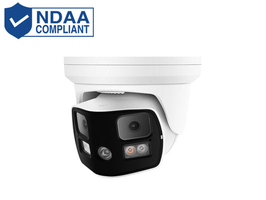 TI-NC428DL-2LXDA-28 8MP(4K) Panoramic 180° Dual Lens Turret Network Camera NDAA Camera