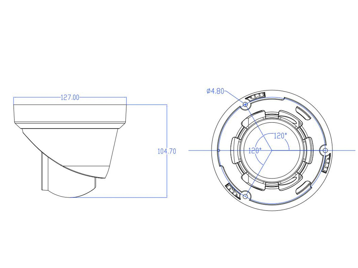 TI-NC428DL-XDA-28 4K White AI Detection Dual-Light Turret Network Camera