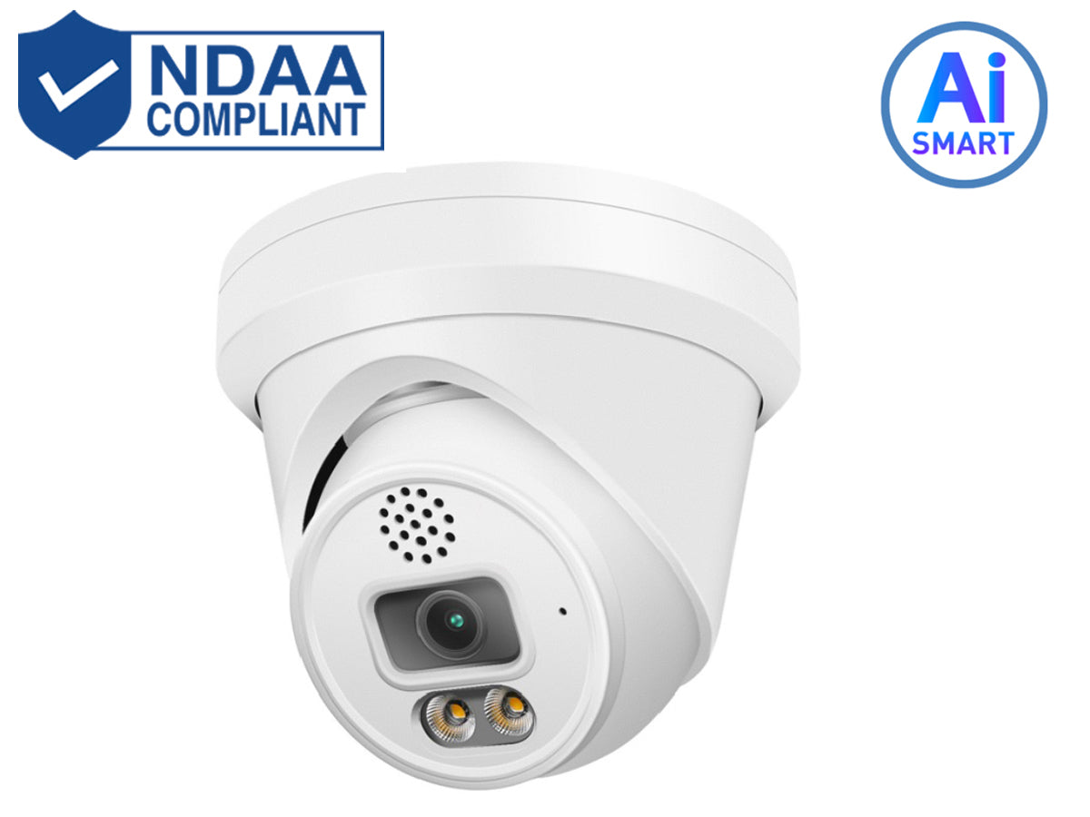 TI-NC428DL-XDA-28 4K White AI Detection Dual-Light Turret Network Camera