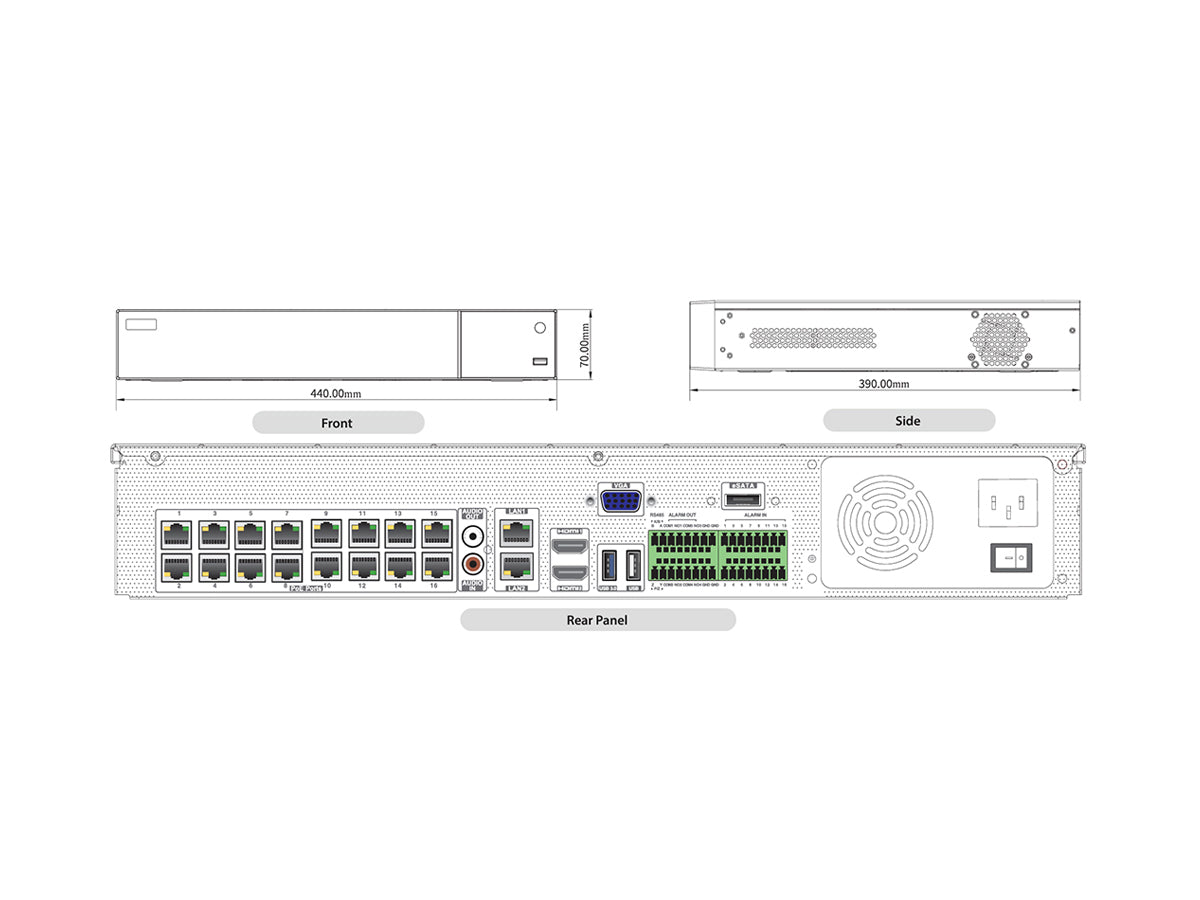 TN-832P6N2-NF NDAA COMPLIANT TruView NVR