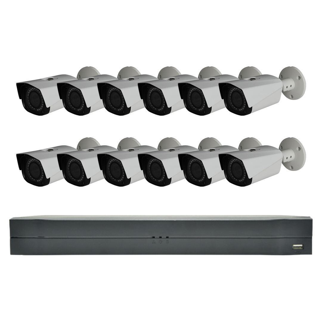 CVI-16CH122BLVF-A 16 Channel System with 12 Camera Bundle and 16 CH Pe ...