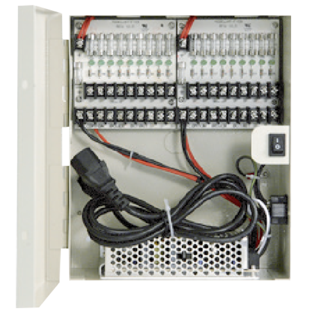 DV-AT1212A-D18, Power Supply Box, 18 Port, 12Amp, 12VDC, Fuse