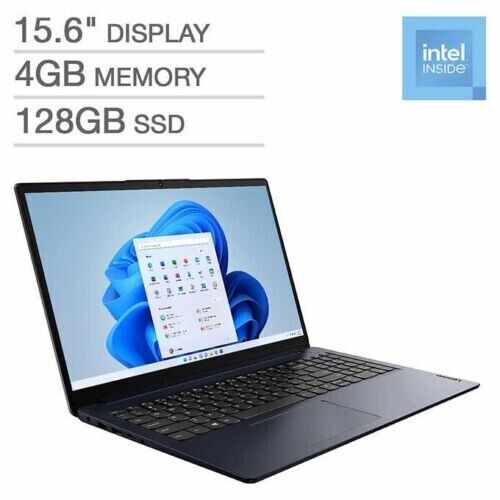 Lenovo IdeaPad 1 15.6" Laptop - Intel Pentium Silver N6000 1080p 4GB 128GB SSD